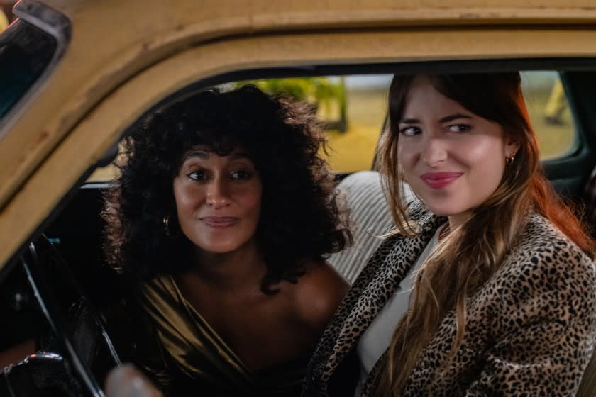 Tracee Ellis Ross and Dakota Johnson in a scene from Focus Features' "The High Note."