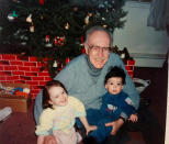 <p>".@dinalohan @mikelohan #family I love you mommy! I love this photo of me & Mikey with poppop Sullivan**angels"</p>