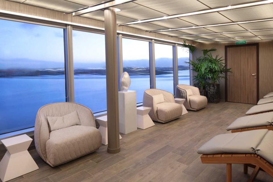 Spa relaxation room on the Holland America Rotterdam