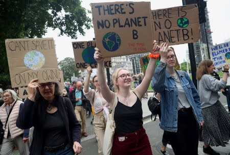 Climate change demonstration in London