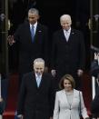 <p>President Barack Obama, left, arrives with Vice President Joe Biden before the 58th Presidential Inauguration for President-elect Donald Trump at the U.S. Capitol in Washington, Friday, Jan. 20, 2017. (Photo: Patrick Semansky/AP) </p>