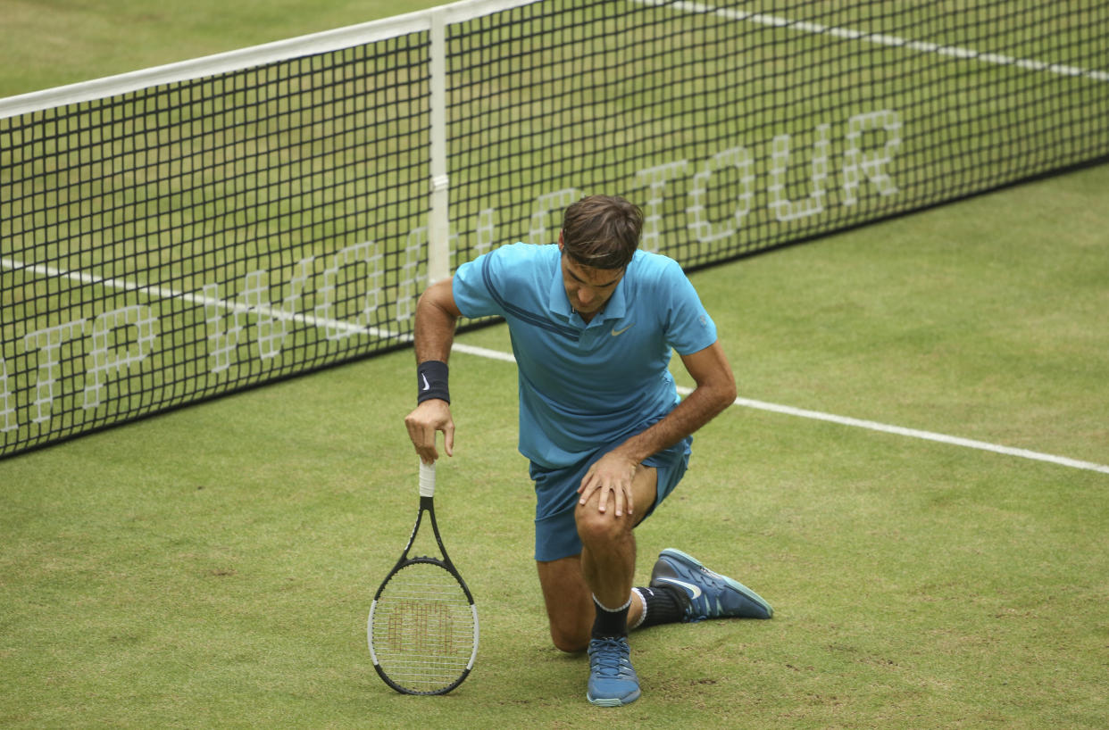 Switzerland’s Roger Federer lost to #34-ranked Borna Coric at the Gary Weber Open. (AP Photo)