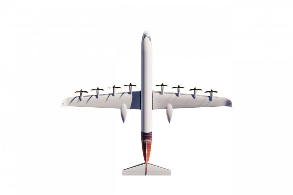PHOTO: Aviation startup Elysian has created the E9X, a plane powered 100% on electric battery that can hold 90 people and travel up to 500 miles. (Elysian)