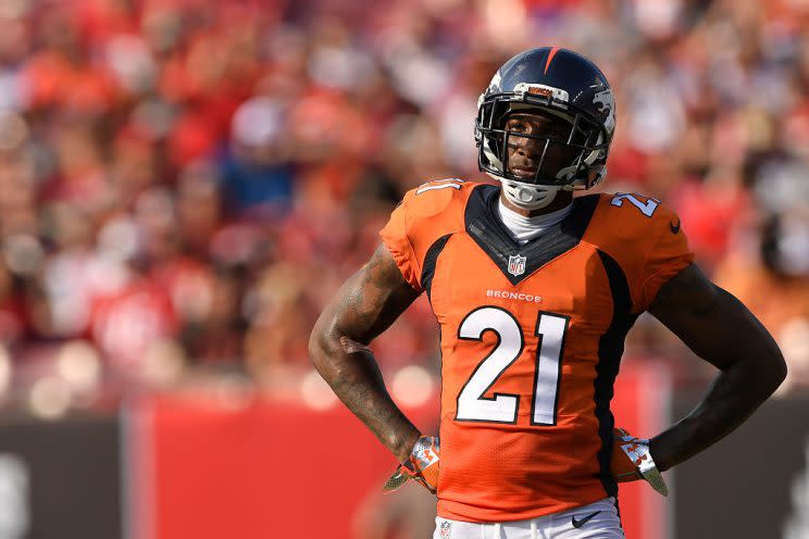 Contrary to his own statement, Denver Broncos cornerback Aqib Talib reportedly shot himself in the leg. (Getty Images)