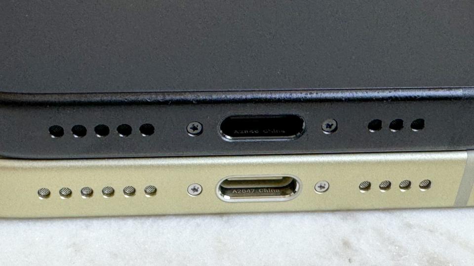 the usb c port of the iphone 15 and iphone 15 plus