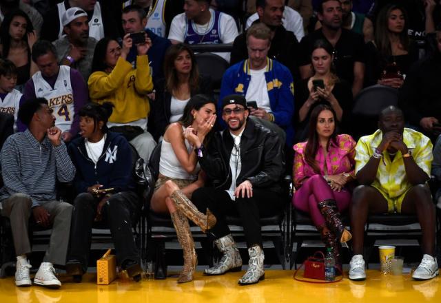 Kendall Jenner and Bad Bunny Become a Meme While Sitting Courtside