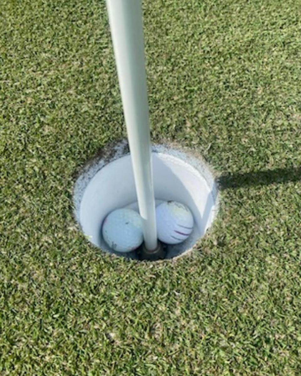 After Joe Moran researched it, he discovered that only four times previously had a husband and wife aced the same hole.