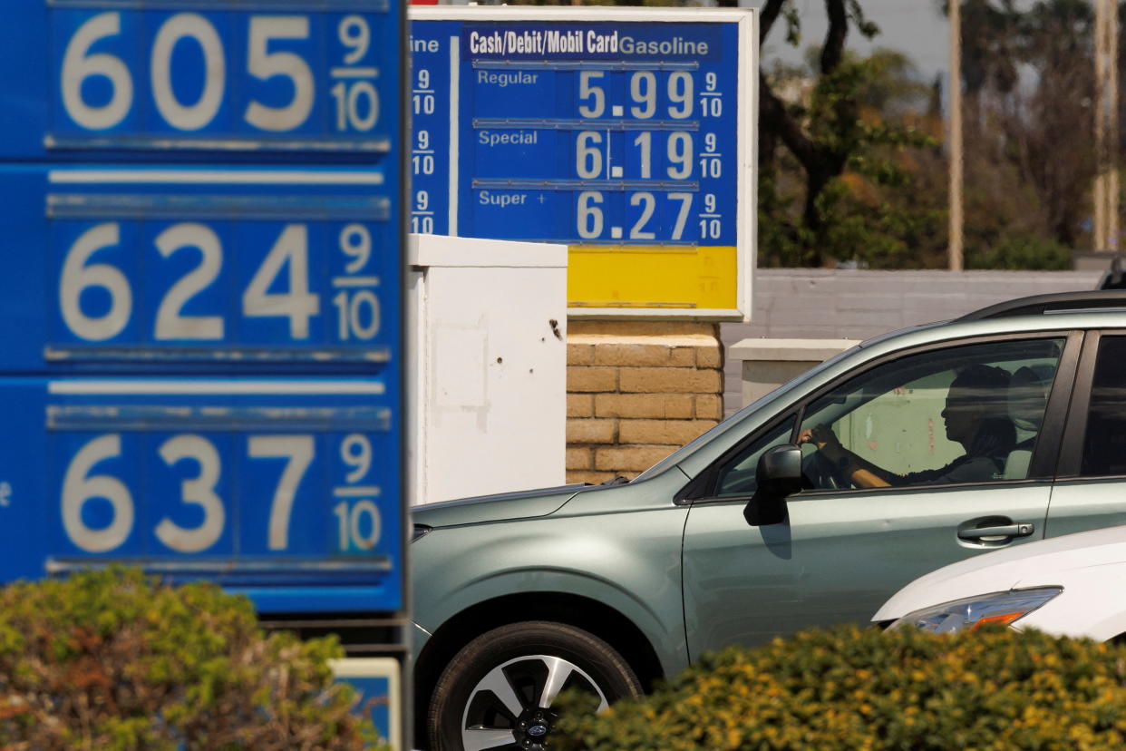 The high cost of gasoline in Garden Grove, Calif.