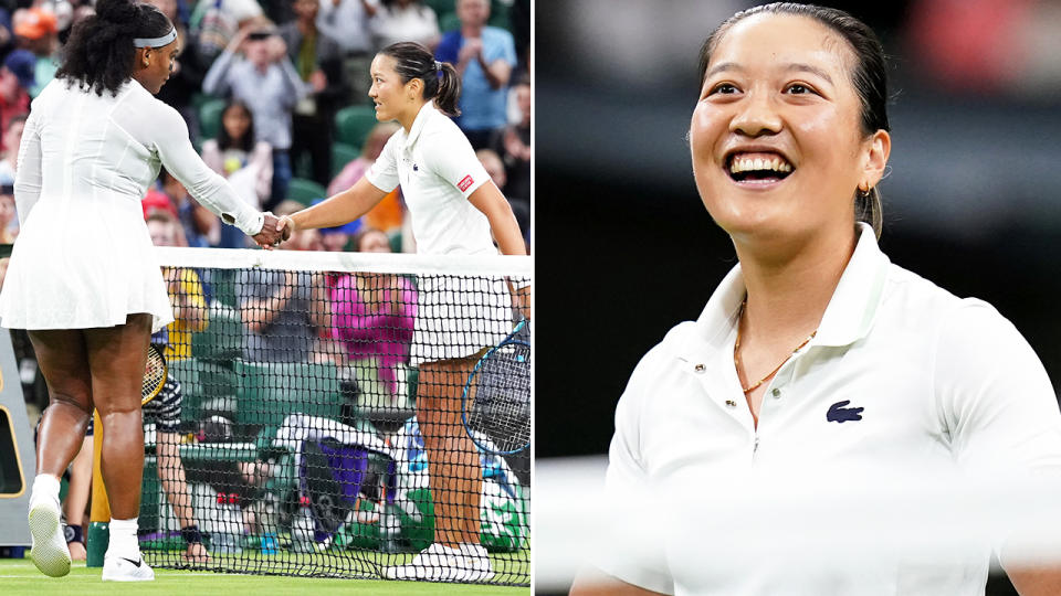 Harmony Tan, pictured here after her win over Serena Williams at Wimbledon.