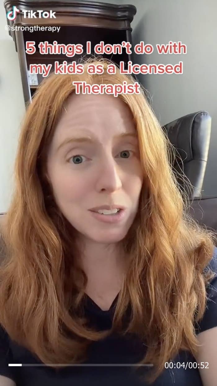 Screenshot of a woman's TikTok