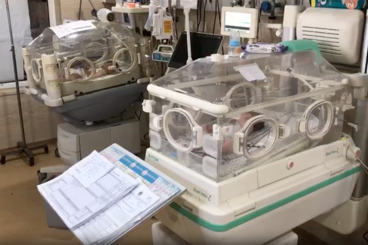 Incubators inside Kamal Adwan hospital (Supplied)