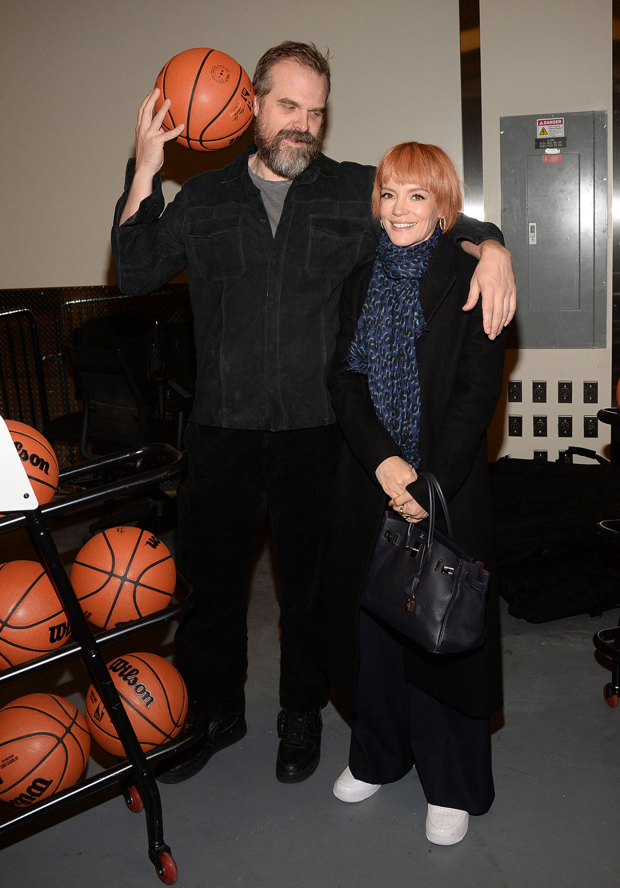 Lily Allen and David Harbour Enjoy Date Night at New York Knicks Game