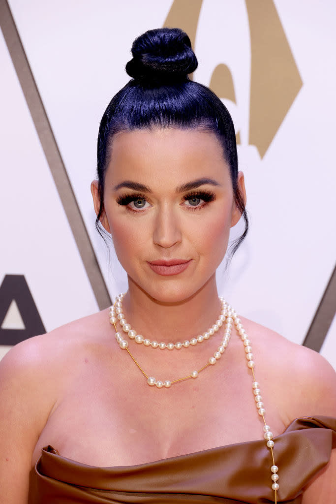 Katy Perry attends the 55th annual Country Music Association awards at the Bridgestone Arena on November 10, 2021 in Nashville, Tennessee