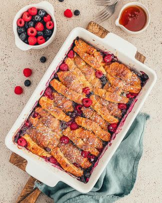 Croissant French Toast Bake with Berries