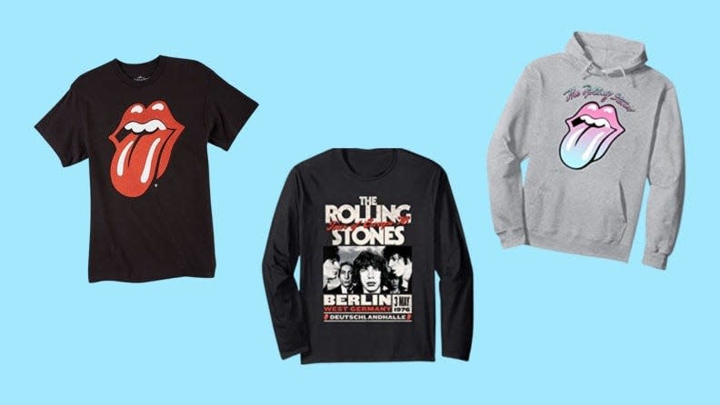 The Rolling Stones merch shop features tees, hoodies, and more.