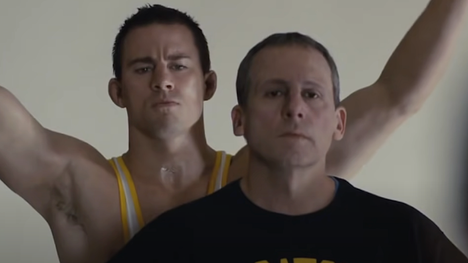 Channing Tatum and Steve Carell in Foxcatcher