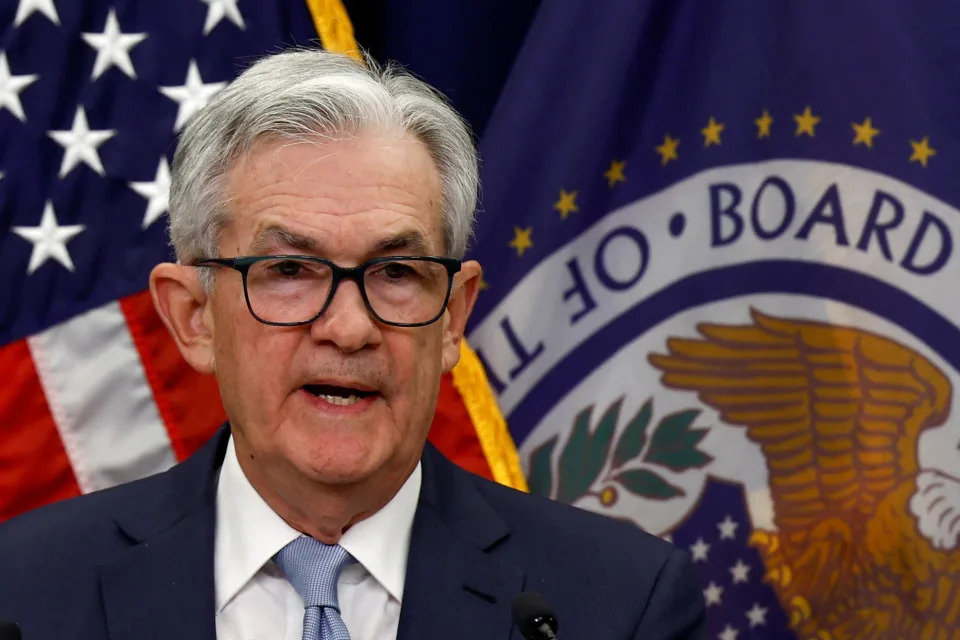 Federal Reserve Board Chairman Jerome Powell speaks during a news conference following the announcement that the Federal Reserve raised interest rates by half a percentage point, at the Federal Reserve Building in Washington, U.S., December 14, 2022. REUTERS/Evelyn Hockstein