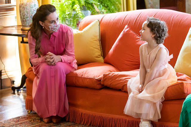 Jane Barlow - WPA Pool/Getty Kate Middleton meets with Mila Sneddon at the Palace of Holyroodhouse on May 27, 2021