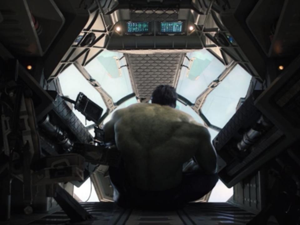 Hulk seen in a spacecraft in "Avengers: Age of Ultron."