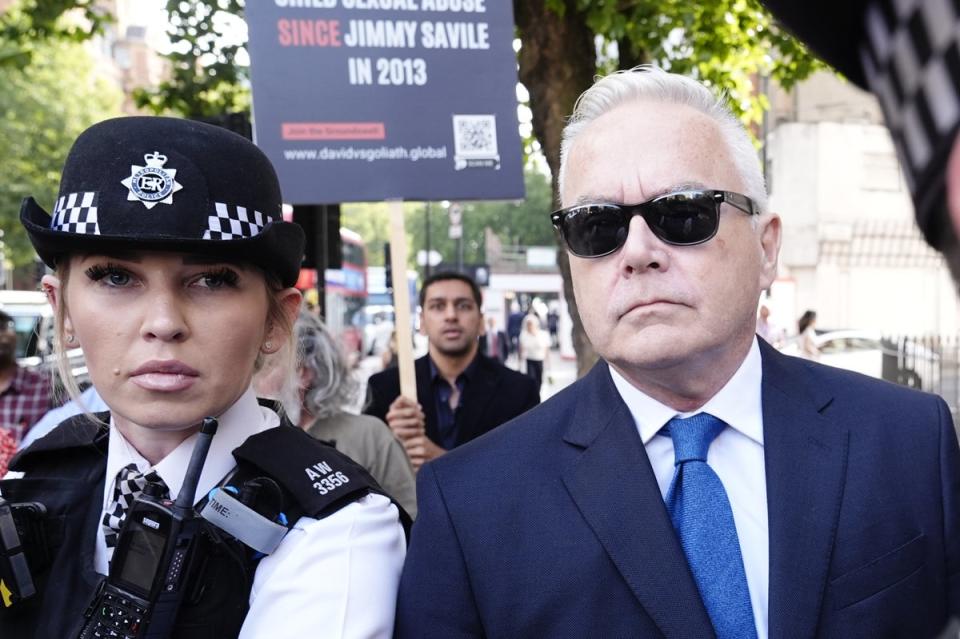 Former BBC broadcaster Huw Edwards arriving at Westminster Magistrates' Court (Aaron Chown/PA Wire)