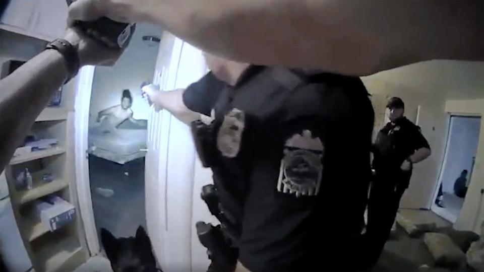 Columbus police body camera footage shows the shooting of Donovan Lewis, 20, who later died at a local hospital. Video shows Columbus K-9 officer Ricky Anderson and other officers inside the second-floor apartment of a three-story building in the 3200 block of Sullivant Avenue searching for Lewis, who was wanted on several outstanding warrants.