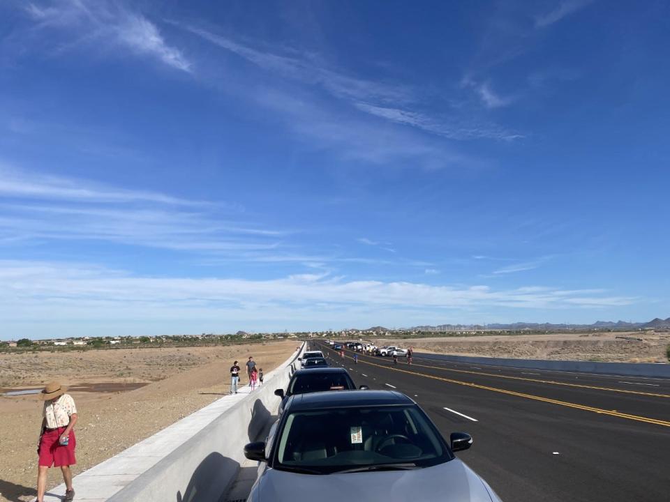 The new bridge across the Agua Fria river connects 117th Avenue and Deer Valley Road, allowing Northwest Valley residents a new option to travel east to west.