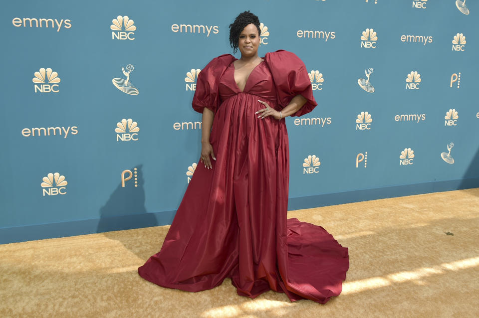 Natasha Rothwell arrives at the 74th Primetime Emmy Awards on Monday, Sept. 12, 2022, at the Microsoft Theater in Los Angeles. (Photo by Richard Shotwell/Invision/AP)