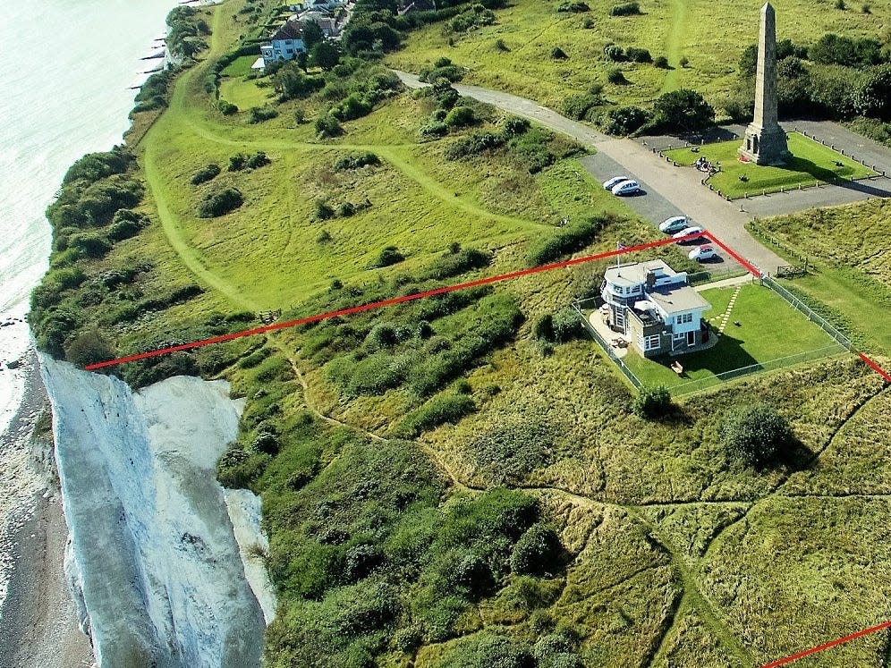 Views of the property on the White Cliffs of Dover