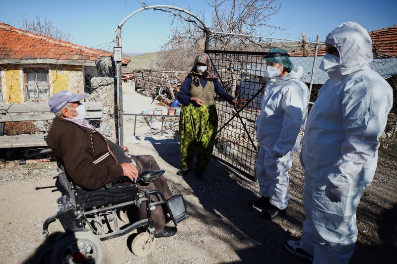 FILE PHOTO: COVID-19 vaccination at home in a village of Ankara