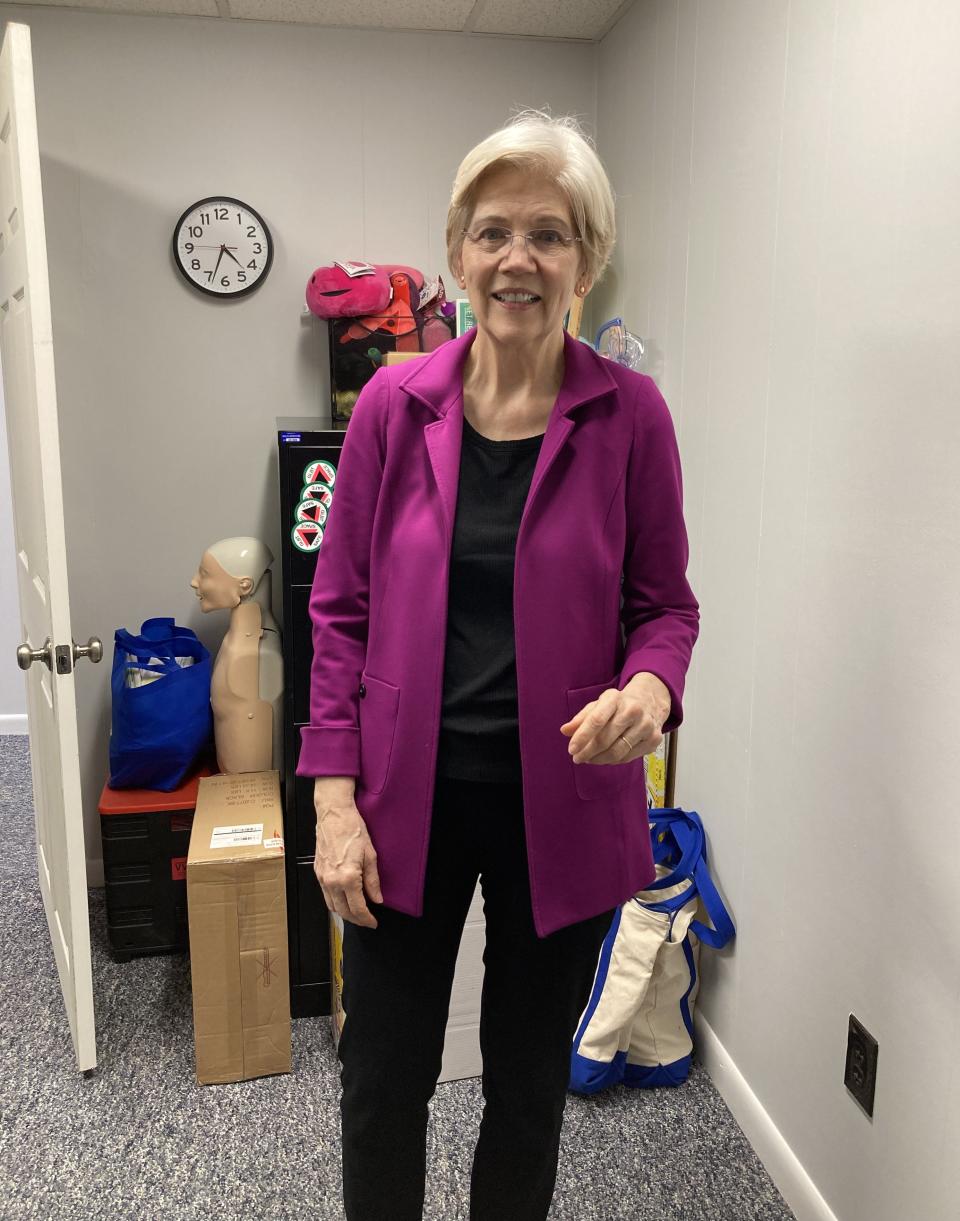 U.S. Sen. Elizabeth Warren (D-Mass) was at Health Imperatives in Wareham Tuesday afternoon for a roundtable discussion on reproductive health.