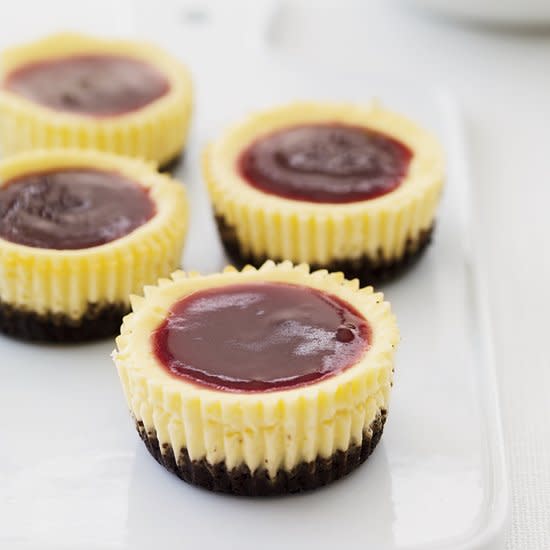 Mini Black-Bottom Cheesecakes