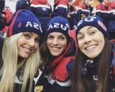 <p>schendrickson: Congrats to @lindseyvonn for her bronze today in downhill- Forever the GOAT #respect #teamusa (Photo via Instagram/schendrickson) </p>