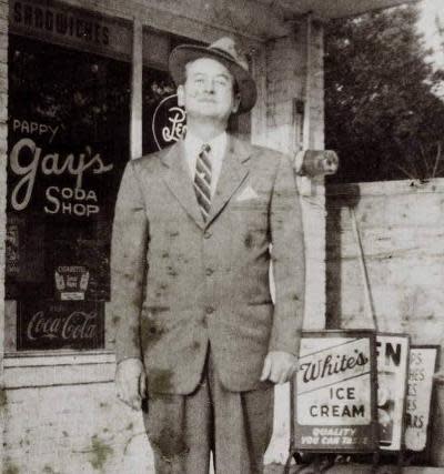 Pappy Gay, owner of Pappy Gay’s Soda Shop on the corner of Market Street and Kenwood Avenue.