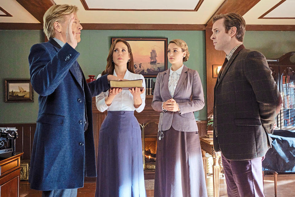 Jack Wagner, Erin Krakow, Kayla Wallace, and Ben Rosenbaum, Season 9