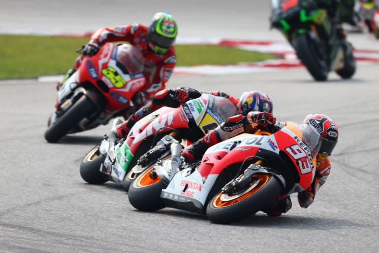 Marquez being Marquez. (Photo courtesy Honda Racing Corporation.)