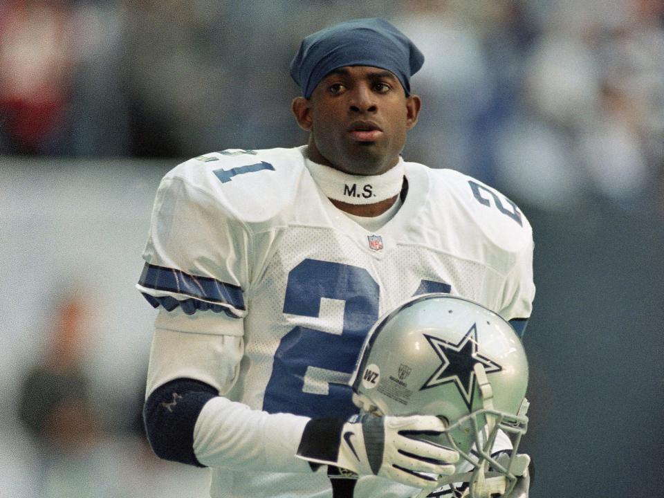 Deion Sanders with the Dallas Cowboys in 1995.