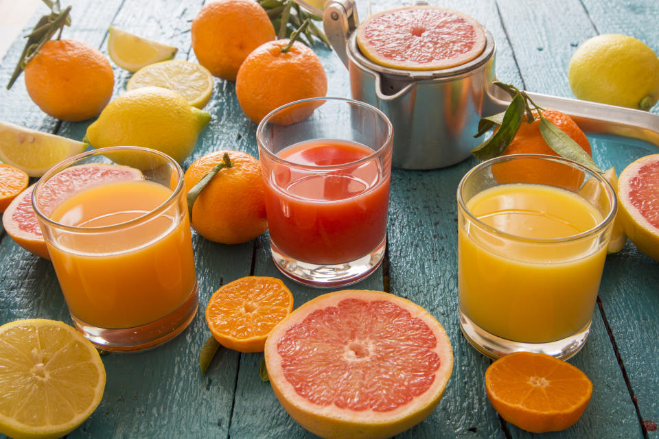 Juicing removes the fiber from fruit, making sugar hit your bloodstream faster than it would from whole fruit. (Photo: Westend61 via Getty Images)