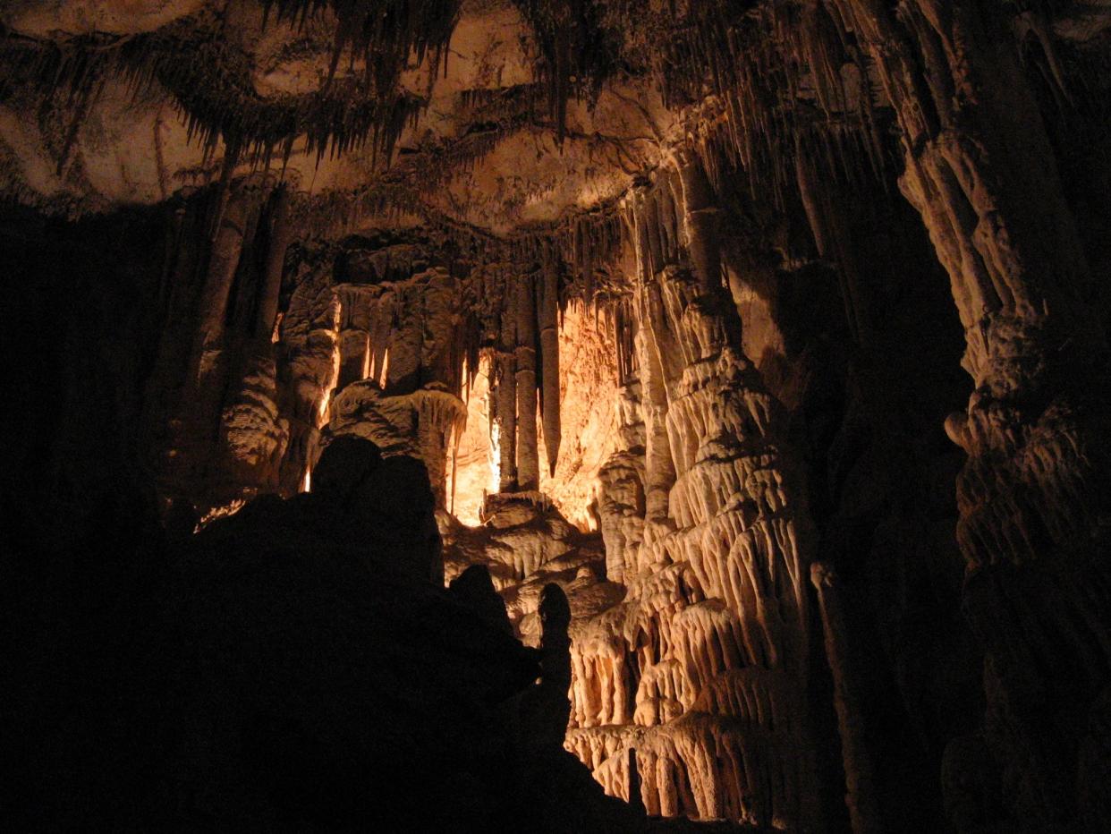 Visitors can see Gothic Palace on a ranger-led tour of Lehman Caves at Great Basin National Park.