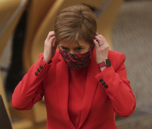 First Minister Nicola Sturgeon arriving to update MSPs on any changes to the Covid-19 regulations in Scotland after the Christmas period at the Scottish Parliament in Holyrood, Edinburgh