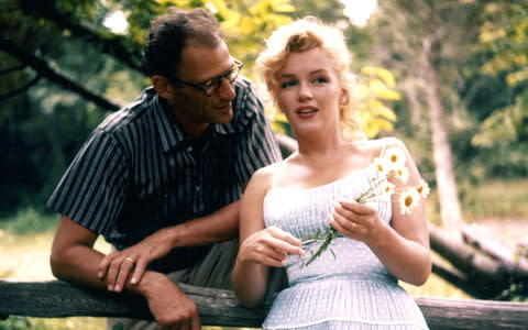 Marilyn Monroe at the home of Arthur Miller in 1957 - Credit: Rex