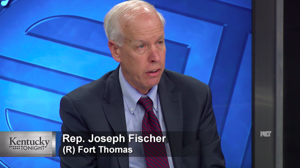 Rep. Joe Fischer, R-Ft. Thomas, discusses his bill to limit conversations on race on KET's Kentucky Tonight in June 2021.