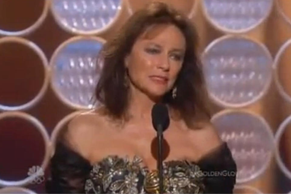 Jacqueline Bisset Rambles Through Bizarre, Expletive-Filled Golden Globes Speech (WATCH)
