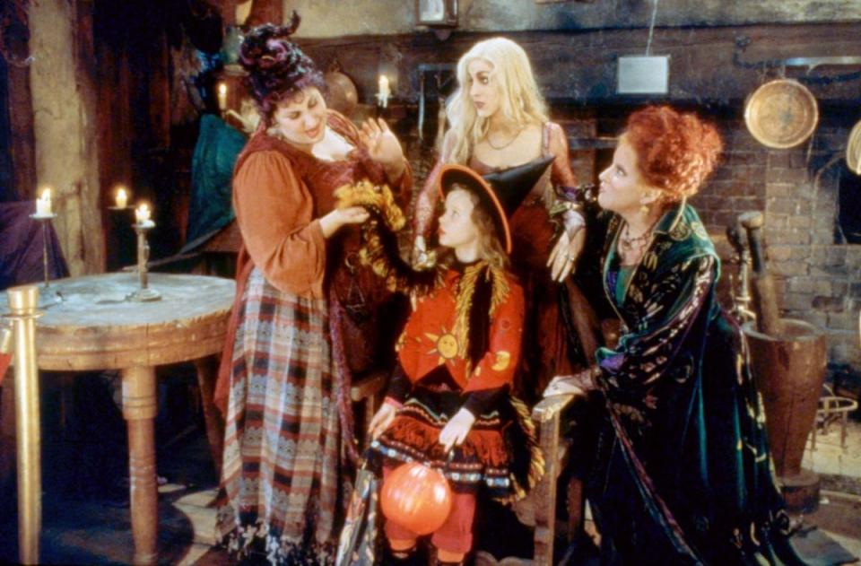Kathy Najimy, Sarah Jessica Parker, Thora Birch, and Bette Midler in “Hocus Pocus” - Credit: ©Buena Vista Pictures/Courtesy Everett Collection