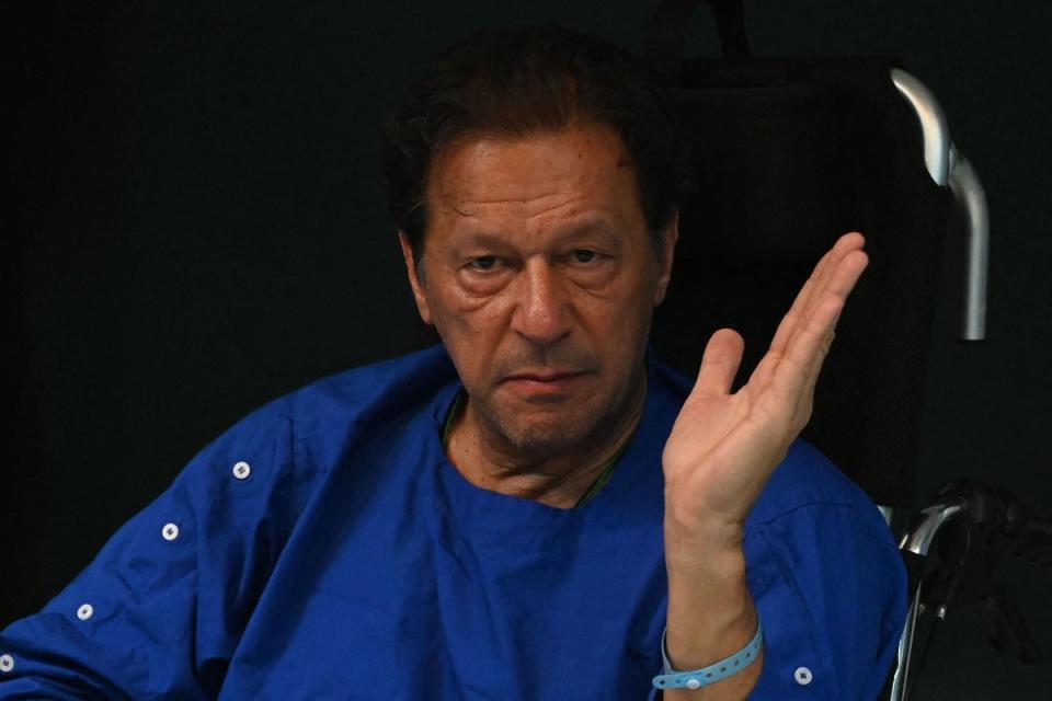 Imran Khan says the ‘architects’ of the assassination attempt on him are ‘still in powerful positions’ (AFP via Getty Images)