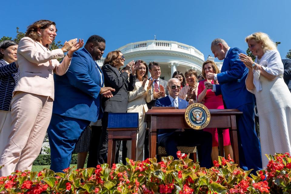 On August 9, 2022, President Joe Biden signed the CHIPS and Science Act into law to support the growth of U.S. research and technology firms as a way to counter China’s scientific growth. <a href="https://www.flickr.com/photos/whitehouse/52385519067/" rel="nofollow noopener" target="_blank" data-ylk="slk:The White House/Flickr;elm:context_link;itc:0;sec:content-canvas" class="link ">The White House/Flickr</a>