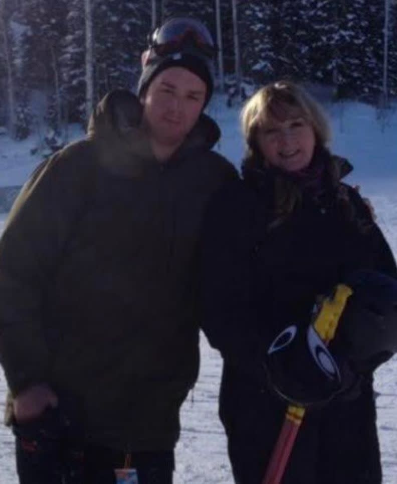 Randy and the author are pictured skiing in Utah