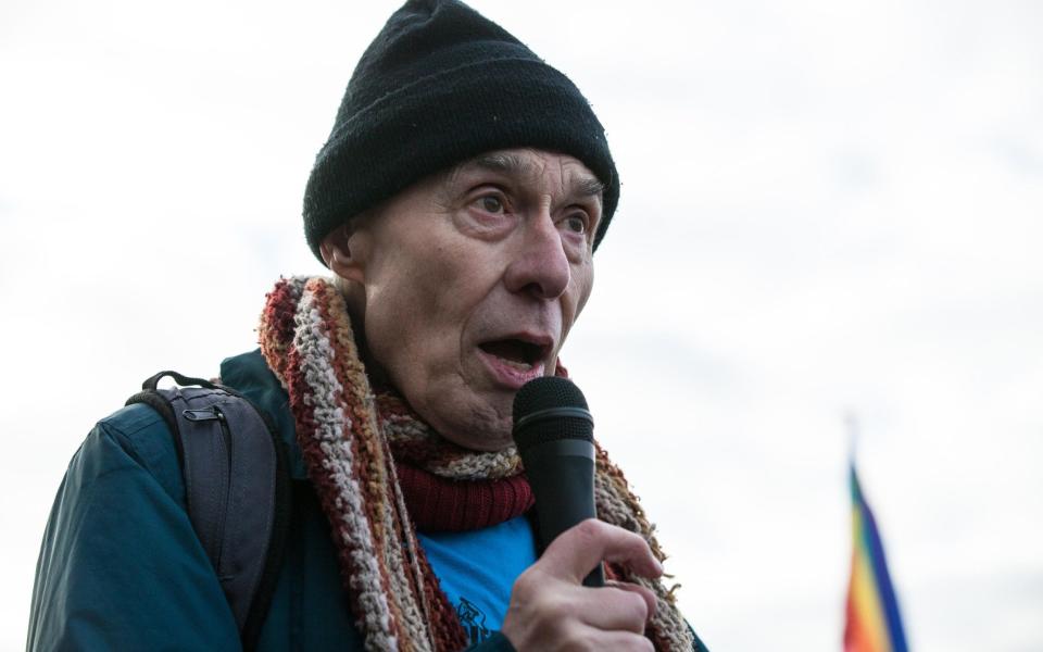 Tony Gard at a Movement for Justice rally outside an immigration removal centre in 2016 - Credit: MARK KERRISON/ALAMY