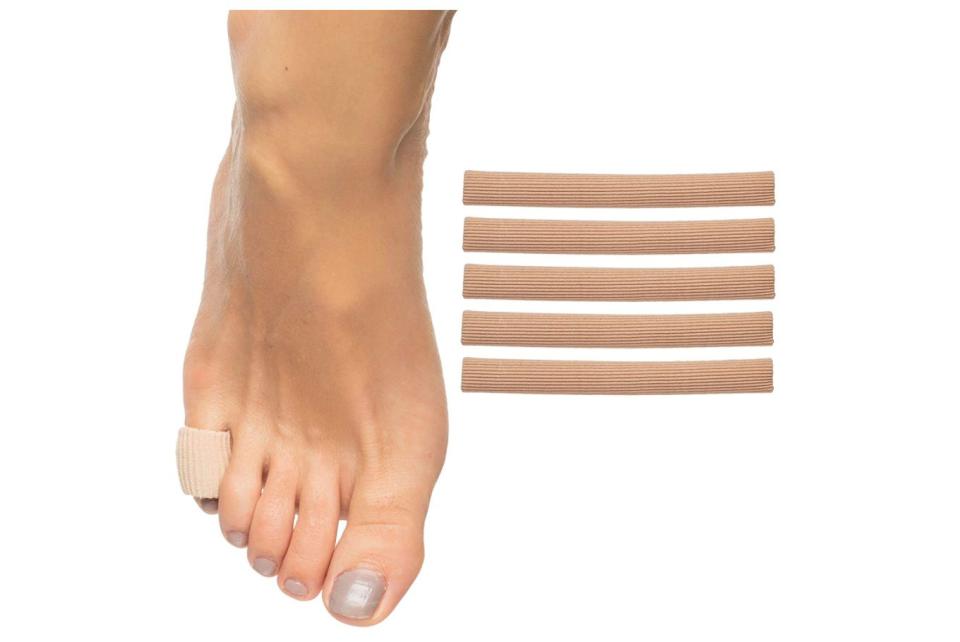 They might look ridiculous, but these toe tubes are lined with a soothing gel that softens the skin and promotes healing <a href="https://amzn.to/3bHN647" target="_blank" rel="noopener noreferrer">from blisters and bunions</a>. They can be custom cut to any length you need, so you can wear them on your big toe, middle toe, pinky toe or even a finger. They might best be used to prevent hard-to-reach blisters <i>between</i> toes. <a href="https://amzn.to/3bHN647" target="_blank" rel="noopener noreferrer">Get them on Amazon</a>.