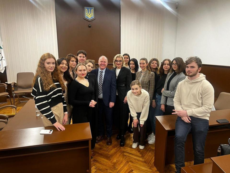 PHOTO: For the students, this class was their first time back in person since the COVID-19 pandemic and the war began. (David Dowling)