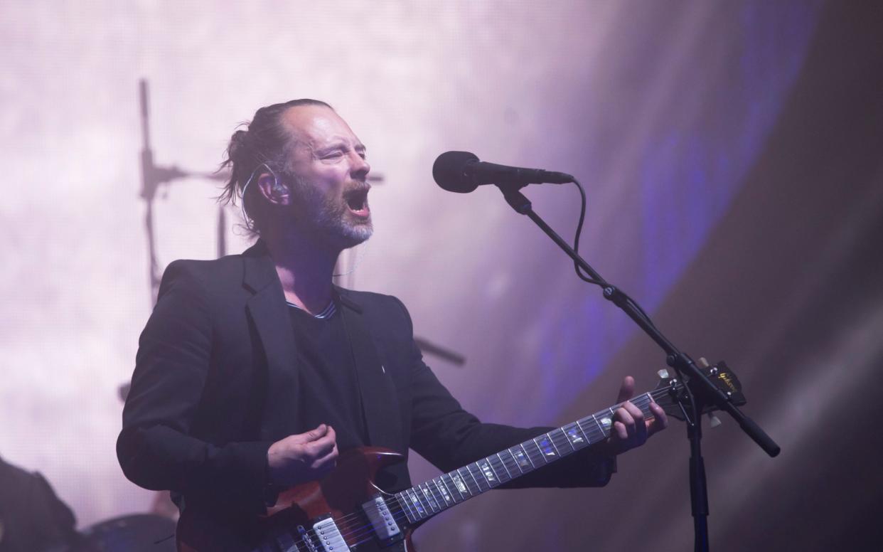 Thom Yorke of Radiohead at the band's Glastonbury headlining performance earlier this summer - Paul Grover for the Telegraph